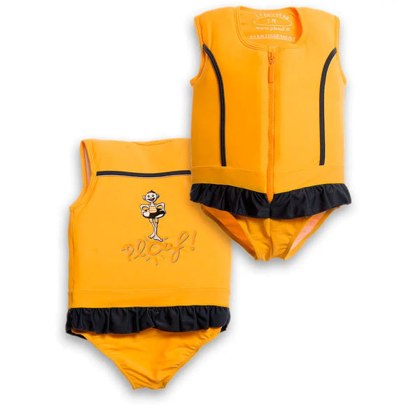 Girl's floating swimsuit : Sportif yellow Plouf